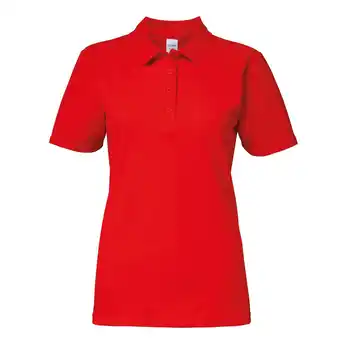 Decathlon Softstyle Dames Korte Mouwen Dubbel PiquePique Poloshirt (Rood) aanbieding