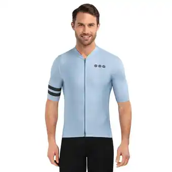 Decathlon Heren Wielrennen wielershirt korte mouw M2 Faro Lichtblauw aanbieding