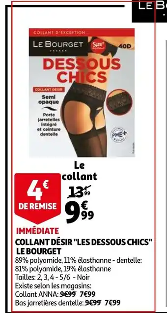 Auchan Immediate collant desir "les dessous chics" le bourget aanbieding