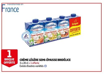 Auchan Creme legere semi-epaisse bridelice aanbieding