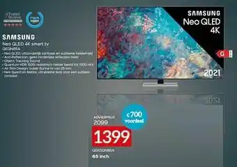 Selexion Samsung neo qled 4k smart tv qe65qn85a aanbieding
