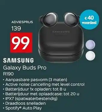 Selexion Samsung galaxy buds pro r190 aanbieding
