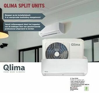 GAMMA Qlima split units type 5248 aanbieding