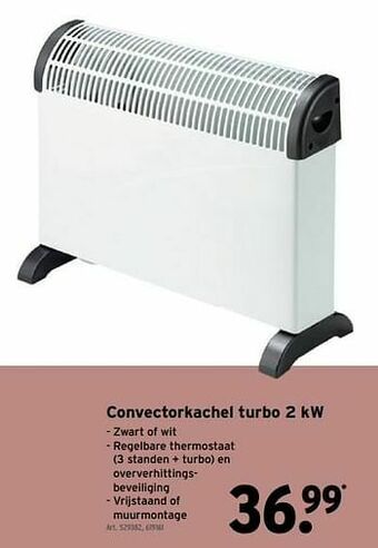 GAMMA Convectorkachel turbo 2 kw aanbieding