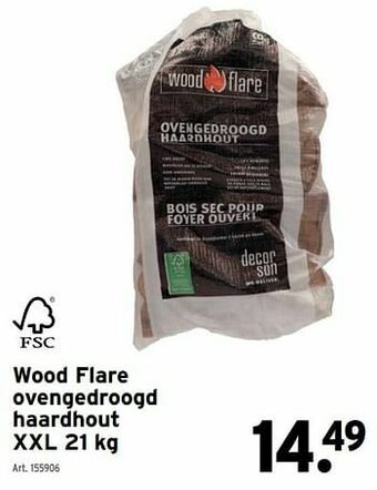 Wood flare ovengedroogd haardhout xxl