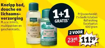 Kruidvat Kneipp bad, douche en lichaamsverzorging aanbieding