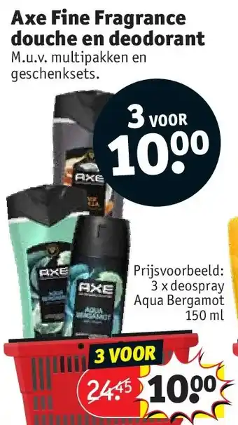 Kruidvat Axe Fine Fragrance douche en deodorant aanbieding