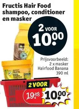 Kruidvat Fructis Hair Food shampoo, conditioner en masker aanbieding