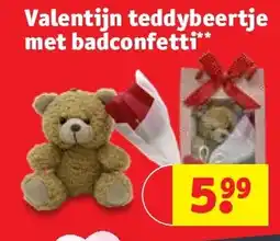 Kruidvat Valentijn teddybeertje met badconfetti aanbieding