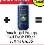 Kruidvat Douche gel Energy 24H Fresh Effect 250 ml aanbieding