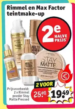 Kruidvat Rimmel en Max Factor teintmake-up aanbieding