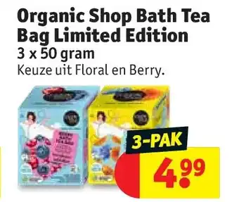 Kruidvat Organic Shop Bath Tea Bag Limited Edition aanbieding