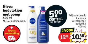 Kruidvat Nivea bodylotion met pomp aanbieding