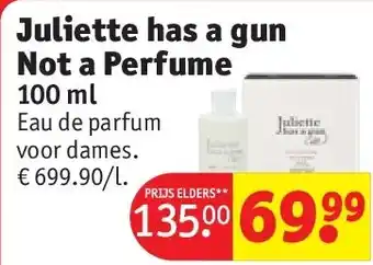 Kruidvat Juliette has a gun Not a Perfume aanbieding