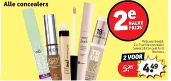 Kruidvat 2 x Essence concealer Correct & Conceal Anti Redness aanbieding