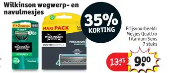 Kruidvat Wilkinson wegwerp- en navulmesjes aanbieding