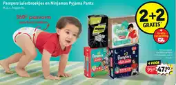 Kruidvat Pampers luierbroekjes en Ninjamas Pyjama Pants aanbieding