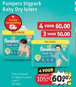 Kruidvat Pampers bigpack Baby Dry luiers aanbieding