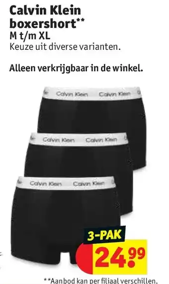 Kruidvat Calvin Klein boxershort aanbieding