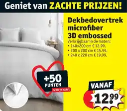 Kruidvat Dekbedovertrek microfiber 3D embossed aanbieding