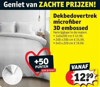 Kruidvat Dekbedovertrek microfiber 3D embossed aanbieding