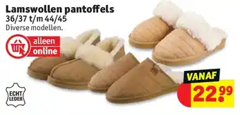 Kruidvat Lamswollen pantoffels aanbieding