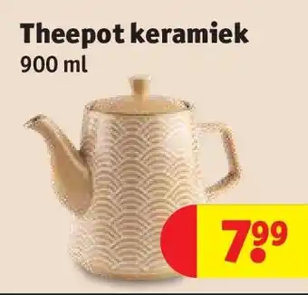 Kruidvat Theepot keramiek aanbieding