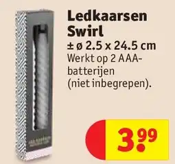 Kruidvat Ledkaarsen Swirl aanbieding