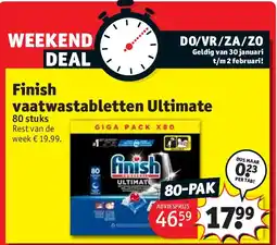 Kruidvat Finish vaatwastabletten Ultimate aanbieding