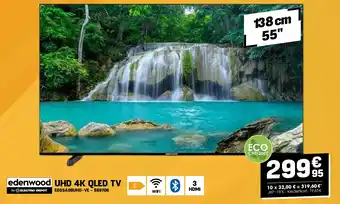 Electro Depot Edenwood UHD 4K QLED TV aanbieding