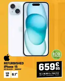 Electro Depot REFURBISHED iPhone 15 aanbieding