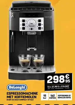 Electro Depot Delonghi ESPRESSOMACHINE MET KOFFIEMOLEN aanbieding