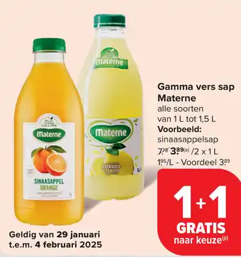 Carrefour Market Materne gamma vers sap aanbieding