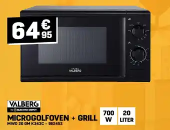 Electro Depot Valberg MICROGOLFOVEN + GRILL aanbieding