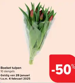 Carrefour Market Boeket tulpen aanbieding