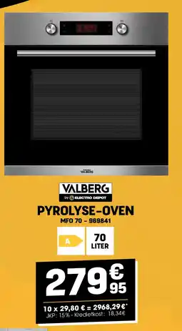 Electro Depot PYROLYSE-OVEN aanbieding