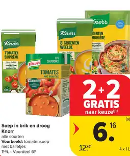 Carrefour Market Knorr soep in brik en droog aanbieding