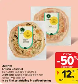 Carrefour Market Artisan gourmet quiches aanbieding