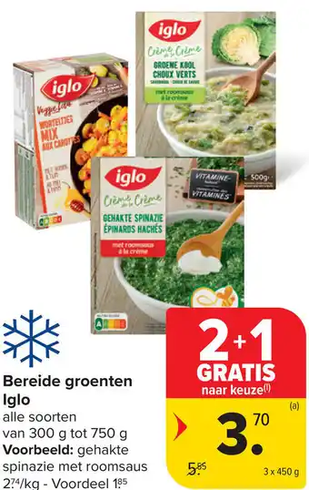 Carrefour Market Iglo bereide groenten aanbieding