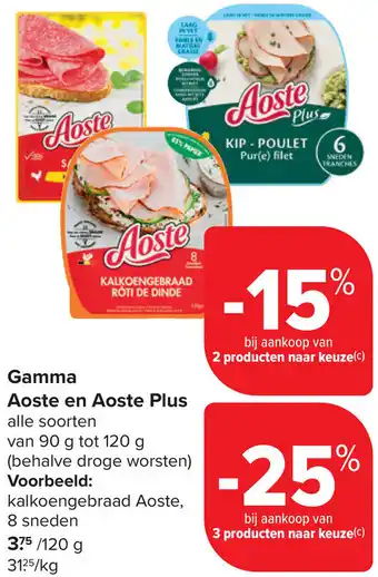 Carrefour Market Aoste en aoste plus gamma aanbieding