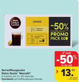 Carrefour Market Set koffiecapsules Dolce Gusto Nescafé aanbieding