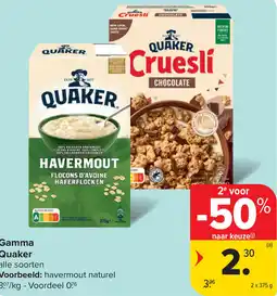 Carrefour Market Quaker gamma aanbieding