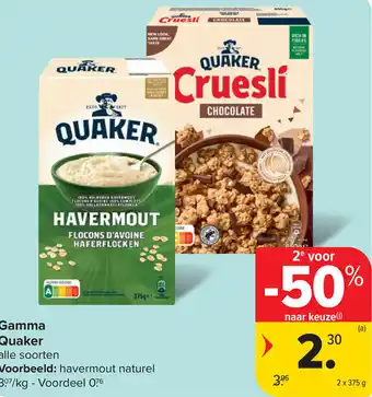 Carrefour Market Quaker gamma aanbieding