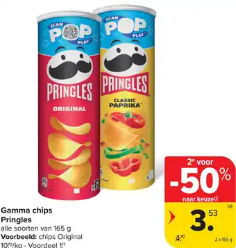 Carrefour Market Pringles gamma chips aanbieding