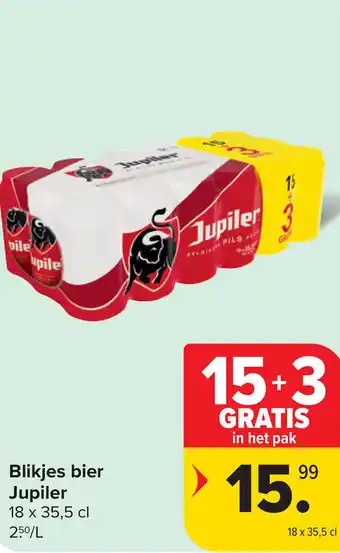 Carrefour Market Jupiler blikjes bier aanbieding