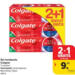 Carrefour Market Colgate set tandpasta aanbieding