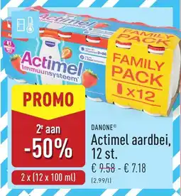 ALDI Danone Actimel Aardbei aanbieding