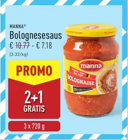 ALDI Manna Bolognesesaus aanbieding