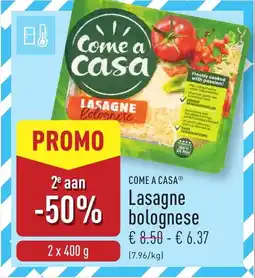 ALDI Come a Casa Lasagne Bolognese aanbieding