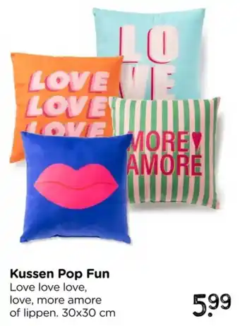 Xenos Kussen Pop Fun aanbieding